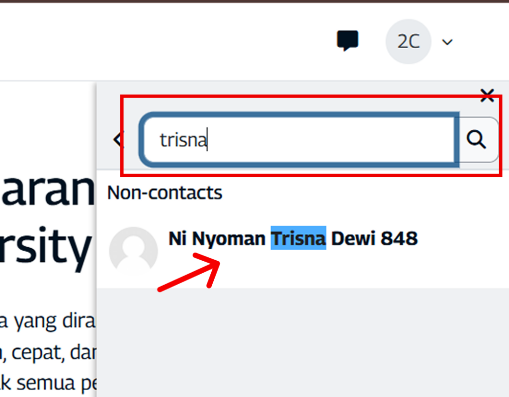 Mencari Kontak Mahasiswa atau Dosen